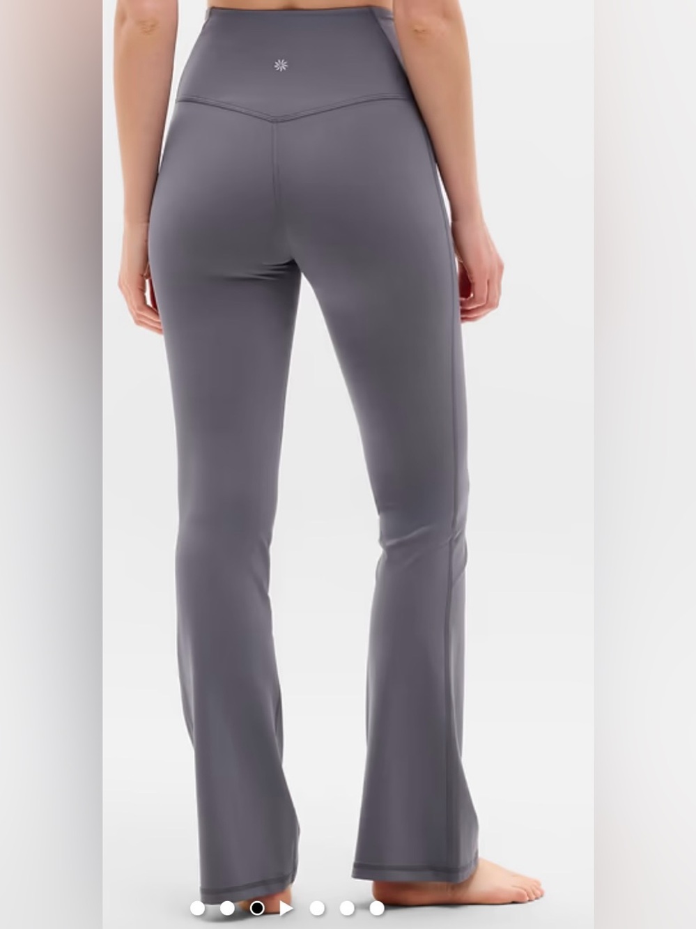Athleta Elation Flare Pant Gray Yoga Leggings High Rise XS Excellent Condition